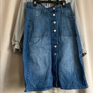 Sonoma Blue Denim Midi Skirt